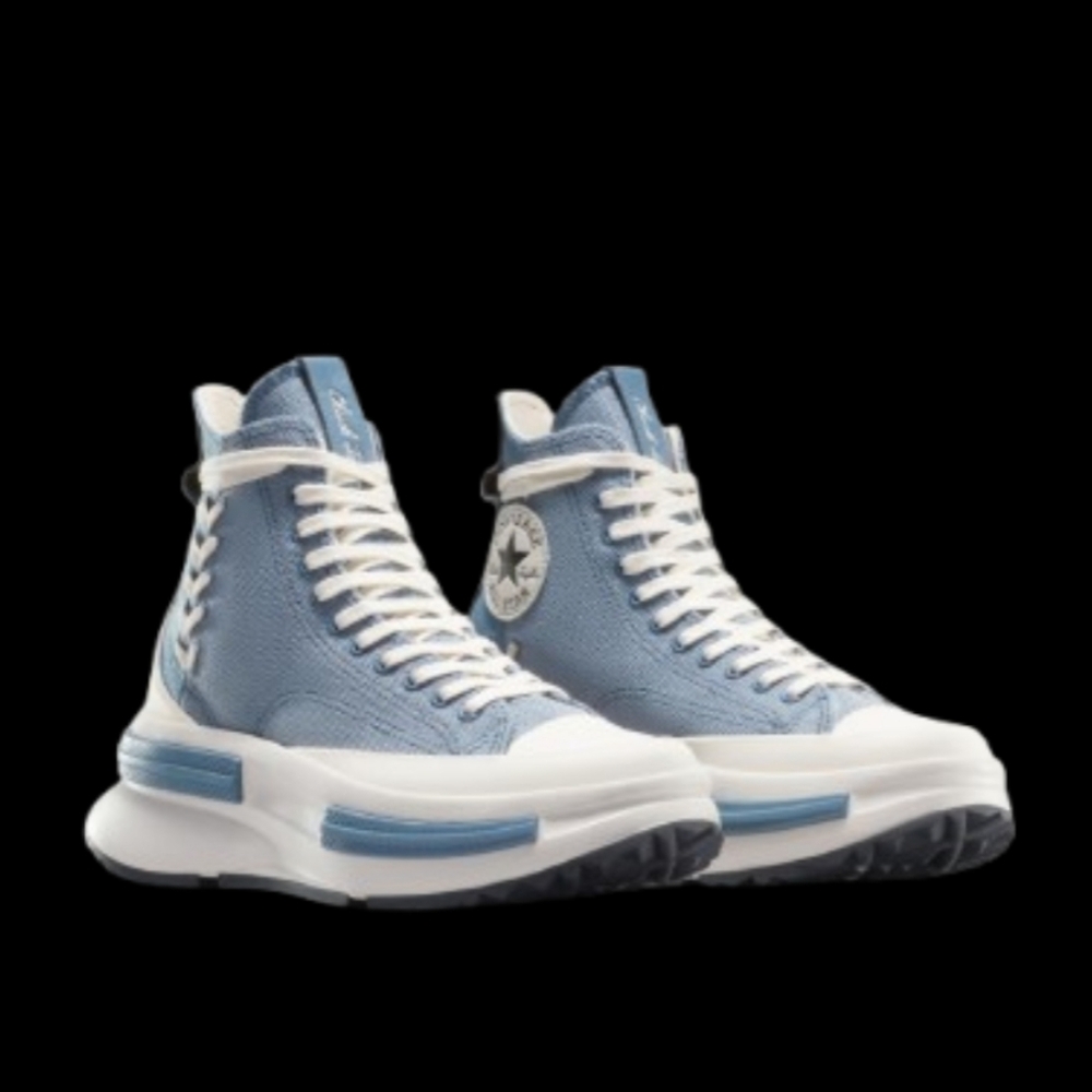 Converse Run Star Legacy CX Platform Denim Womens Size 7 Blue Egret